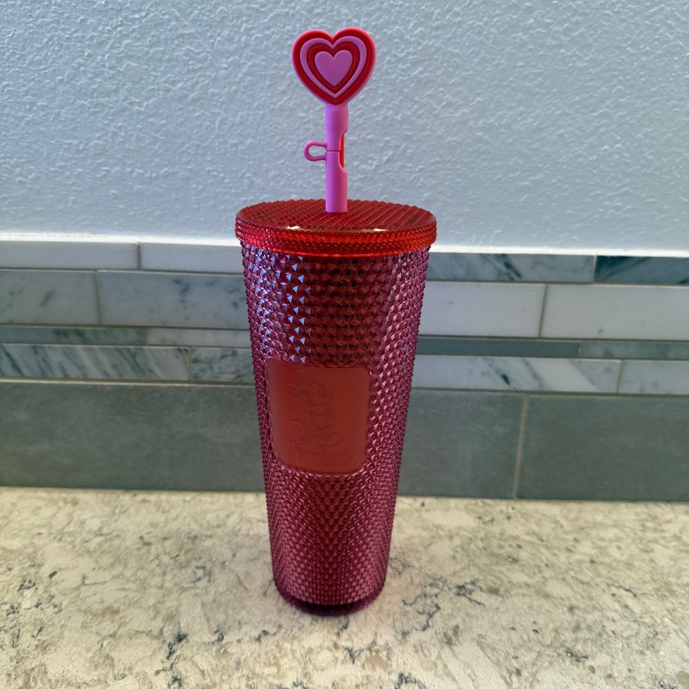 Disney Parks‎ Starbucks Mickey Mouse Valentines Day Heart Pink Tumbler